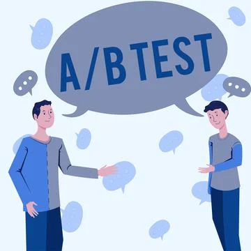 Text sign showing A By B Test, Business approach Simple short questionnaire R イラスト素材