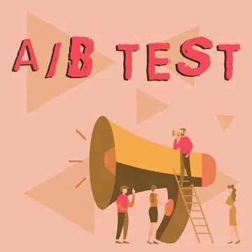 Text sign showing A By B Test. Business showcase Simple short questionnaire Stock Illustration