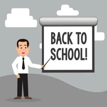 Text sign showing Back To School. Conceptual photo Return to class first day of Stockillustratie