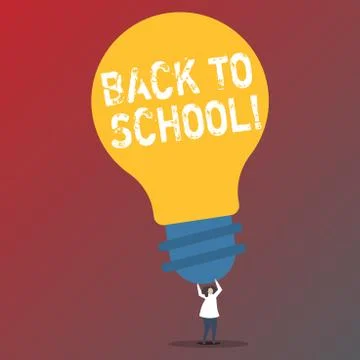 Text sign showing Back To School. Conceptual photo Return to class first day of 스톡 일러스트