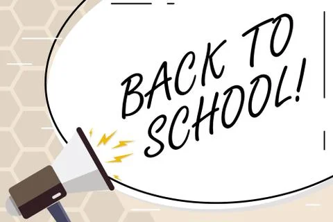 Text sign showing Back To School. Conceptual photo Return to class first day of Stockillustratie
