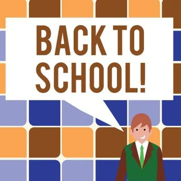 Text sign showing Back To School. Conceptual photo Return to class first day of 스톡 일러스트