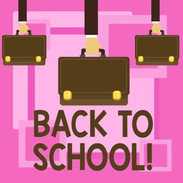 Text sign showing Back To School. Conceptual photo Return to class first day of イラスト素材