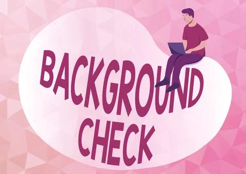 Text sign showing Background Check. Business idea investigation into a person s Stockillustratie