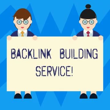 Text sign showing Backlink Building Service. Conceptual photo Increase backlink Stock Illustration