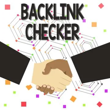Text sign showing Backlink Checker. Conceptual photo Find your competitors most イラスト素材