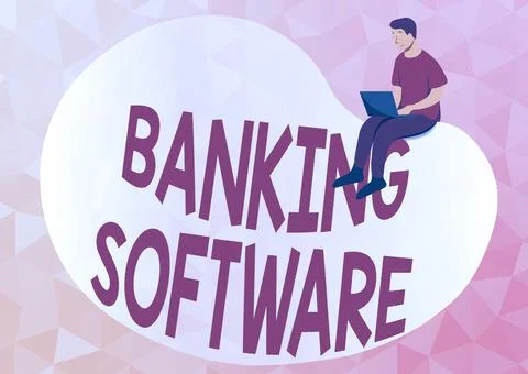 Text sign showing Banking Software. Word for typically refers to core banking 스톡 일러스트