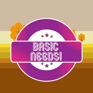 Text sign showing Basic Needs. Conceptual photo measurement of absolute poverty Stock Illustration
