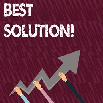 Text sign showing Best Solution. Conceptual photo Alternative or approach that Illustration