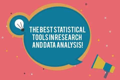 Text sign showing The Best Statistical Tools In Research And Data Analysis Stock Illustration