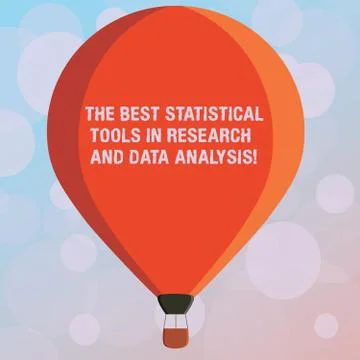 Text sign showing The Best Statistical Tools In Research And Data Analysis Stock Illustration