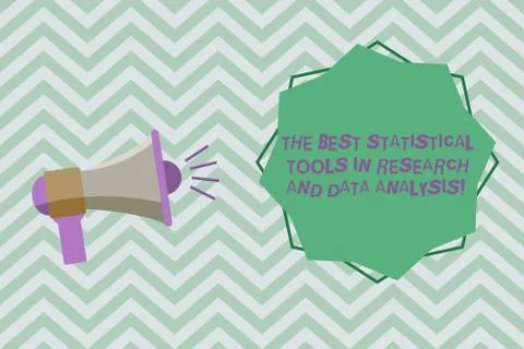Text sign showing The Best Statistical Tools In Research And Data Analysis Illustrazione stock