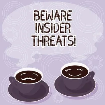 Text sign showing Beware Insider Threats. Conceptual photo Be cautious on Stock Illustration
