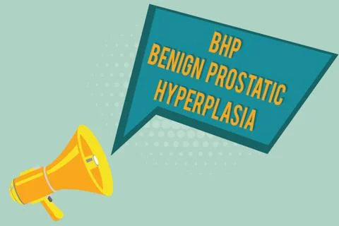 Text sign showing Bhp Benign Prostatic Hyperplasia. Conceptual photo Stock Illustration