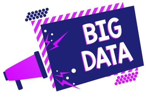 Text sign showing Big Data. Conceptual photo sets that so complex that tradit イラスト素材