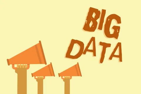 Text sign showing Big Data. Conceptual photo sets that so complex that tradit Stock-Illustration