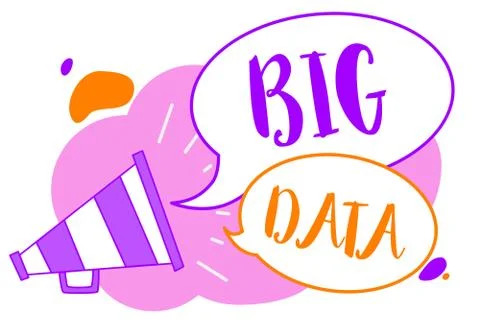Text sign showing Big Data. Conceptual photo sets that so complex that tradit 스톡 일러스트