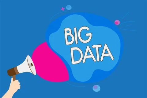 Text sign showing Big Data. Conceptual photo sets that so complex that tradit 스톡 일러스트