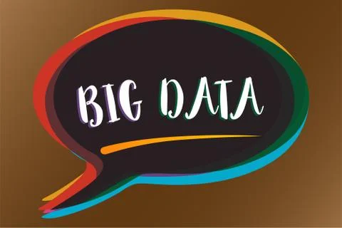 Text sign showing Big Data. Conceptual photo sets that so complex that tradit 스톡 일러스트