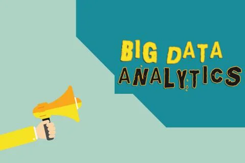 Text sign showing Big Data Analytics. Conceptual photo The process of examining Stock Illustration
