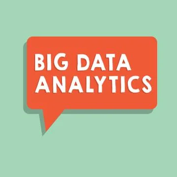 Text sign showing Big Data Analytics. Conceptual photo The process of examining Stock Illustration