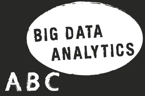 Text sign showing Big Data Analytics. Conceptual photo The process of examining Stock Illustration