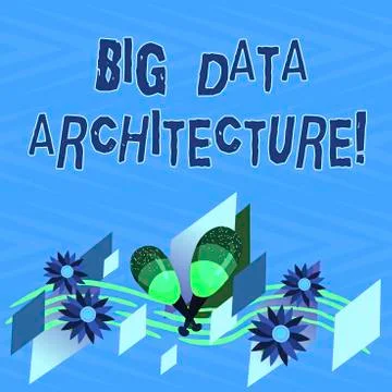 Text sign showing Big Data Architecture. Conceptual photo designed to handle the Illustration