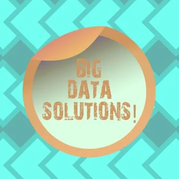 Text sign showing Big Data Solutions. Conceptual photo mean massive volume of 库存插图