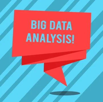 Text sign showing Big Data Analysis. Conceptual photo complex process of Stock-Illustration