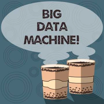 Text sign showing Big Data Machine. Conceptual photo describes any voluminous 库存插图