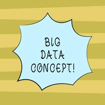 Text sign showing Big Data Concept. Conceptual photo extremely large sets that Illustrazione stock