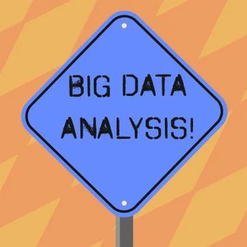 Text sign showing Big Data Analysis. Conceptual photo complex process of Stock Illustration