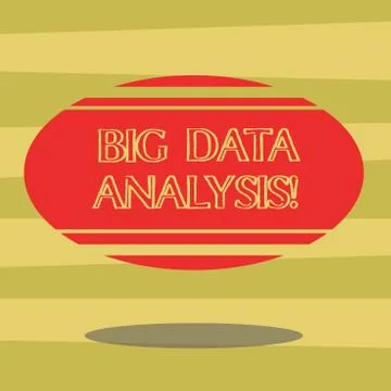 Text sign showing Big Data Analysis. Conceptual photo complex process of Stock Illustration