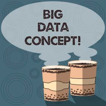Text sign showing Big Data Concept. Conceptual photo extremely large sets that 스톡 일러스트
