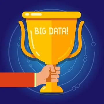 Text sign showing Big Data. Conceptual photo Large amount of information that Ilustração Stock