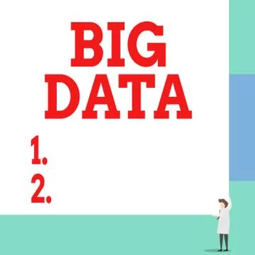 Text sign showing Big Data. Conceptual photo sets that so complex that 스톡 일러스트