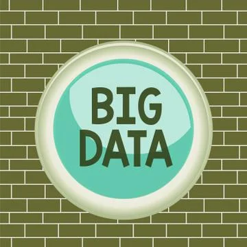 Text sign showing Big Data. Conceptual photo sets that so complex that 스톡 일러스트