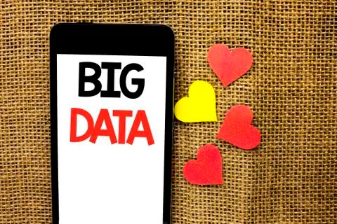 Text sign showing Big Data. Conceptual photo Huge Data Information Technology 写真素材
