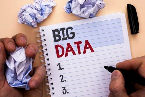 Text sign showing Big Data. Conceptual photo Huge Data Information Technology 写真素材