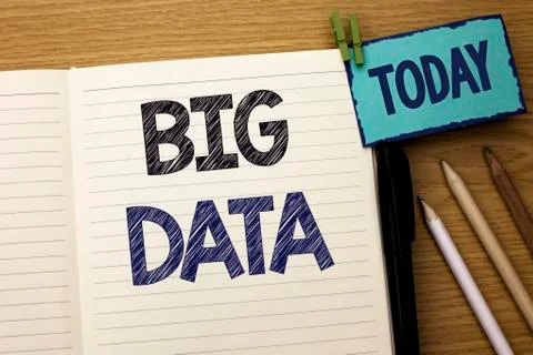 Text sign showing Big Data. Conceptual photo Huge Data Information Technology 写真素材