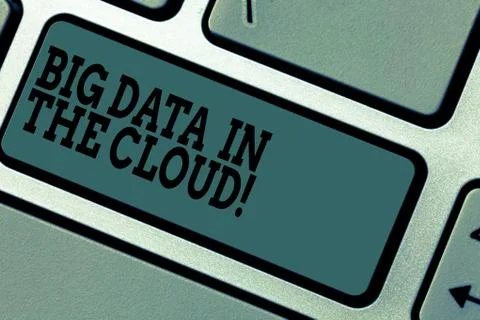 Text sign showing Big Data In The Cloud. Conceptual photo Information technology Stock Photos