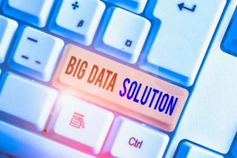 Text sign showing Big Data Solution. Conceptual photo Extracting value from huge Stock Photos