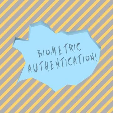 Text sign showing Biometric Authentication. Conceptual photo identity verific Illustrazione stock