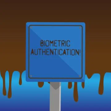 Text sign showing Biometric Authentication. Conceptual photo identity verific Stock-Illustration