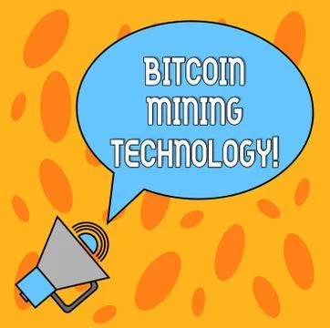 Text sign showing Bitcoin Mining Technology. Conceptual photo trades processing Stock Illustration