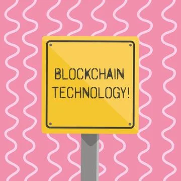 Text sign showing Blockchain Technology. Conceptual photo Manage the database Stock Illustration