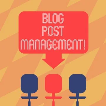 Text sign showing Blog Post Management. Conceptual photo Handling and running a Illustration