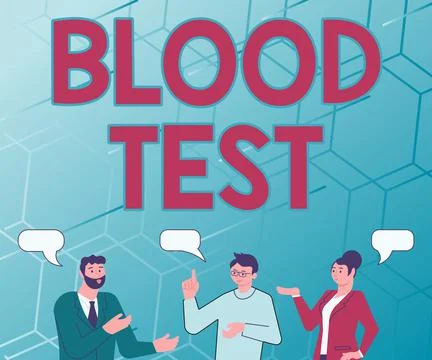Text sign showing Blood Test. Business overview Extracted blood sample from an イラスト素材