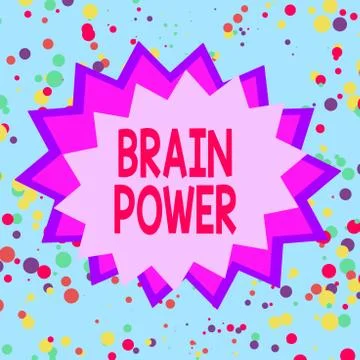 Text sign showing Brain Power. Conceptual photo Ability to comprehend To イラスト素材