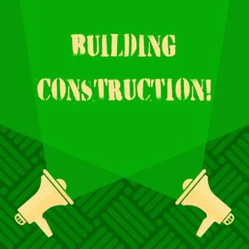 Text sign showing Building Construction. Conceptual photo process of adding Ilustración de archivo